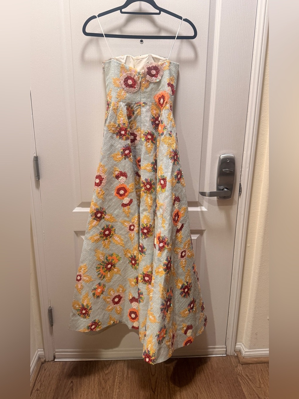 HELSI Celine Strapless Floral Sequin A-Line Gown Size XS NWT - Picture 3 of 5